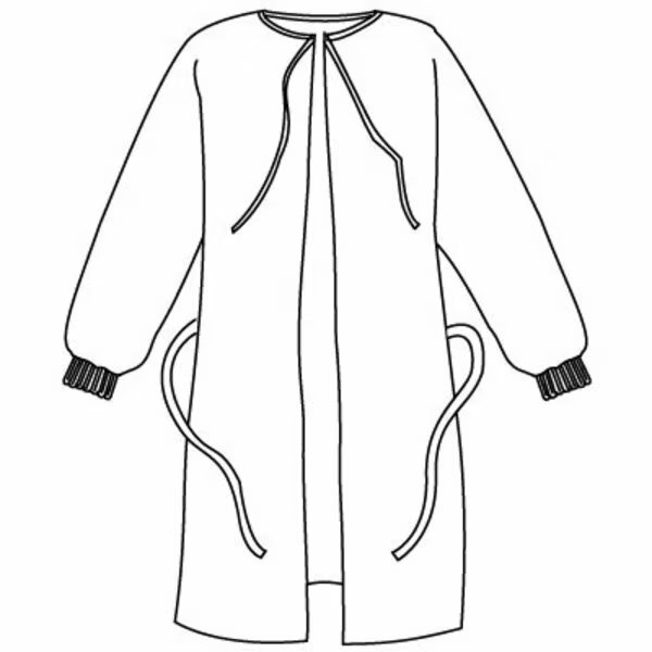 ProVent Wrap Around Gown, Knit Cuffs, White, L, 30PK, Kappler, Mfr#: PVS112WH--LG2H